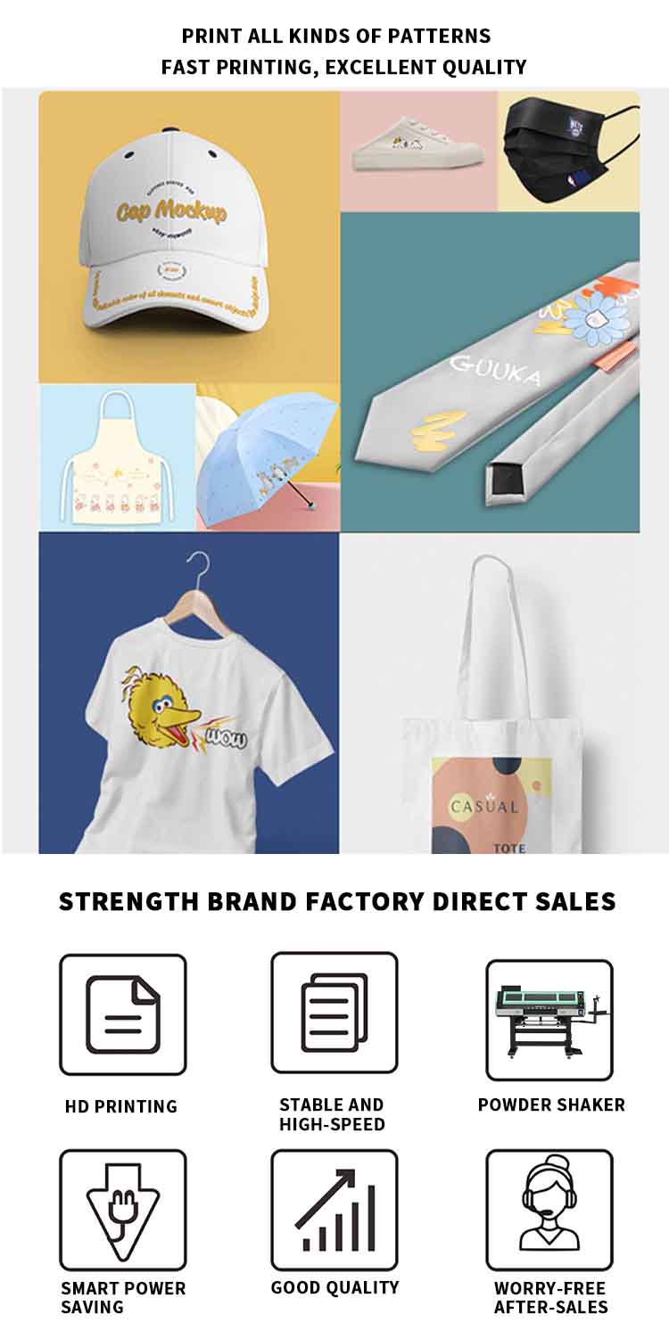 Applicazione di una stampante dtf a quattro testine